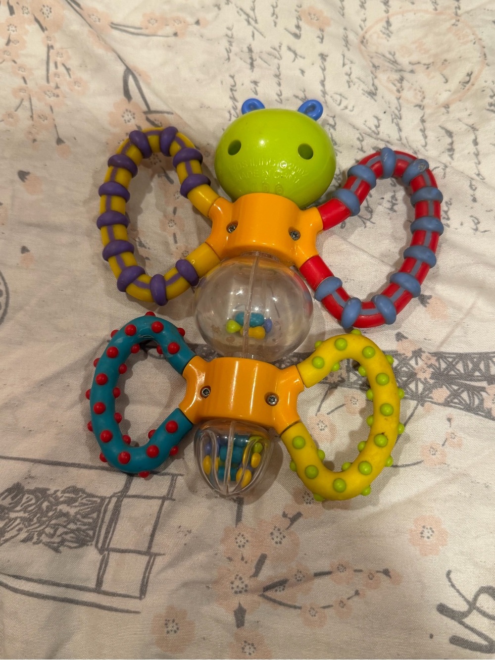 ⭐️ 4/$25.⭐️ Bright StarteMulti-Color Butterfly Teether Rattle Toy - Picture 2 of 2